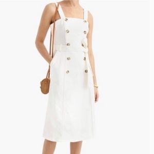 J. Crew White denim trench dress